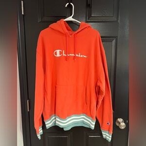 Vintage 90s Champion Hoodie Coral/Orange, size 2XL